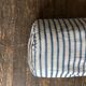 19th century canvas duffel cushion ticking mattress filled with feathers