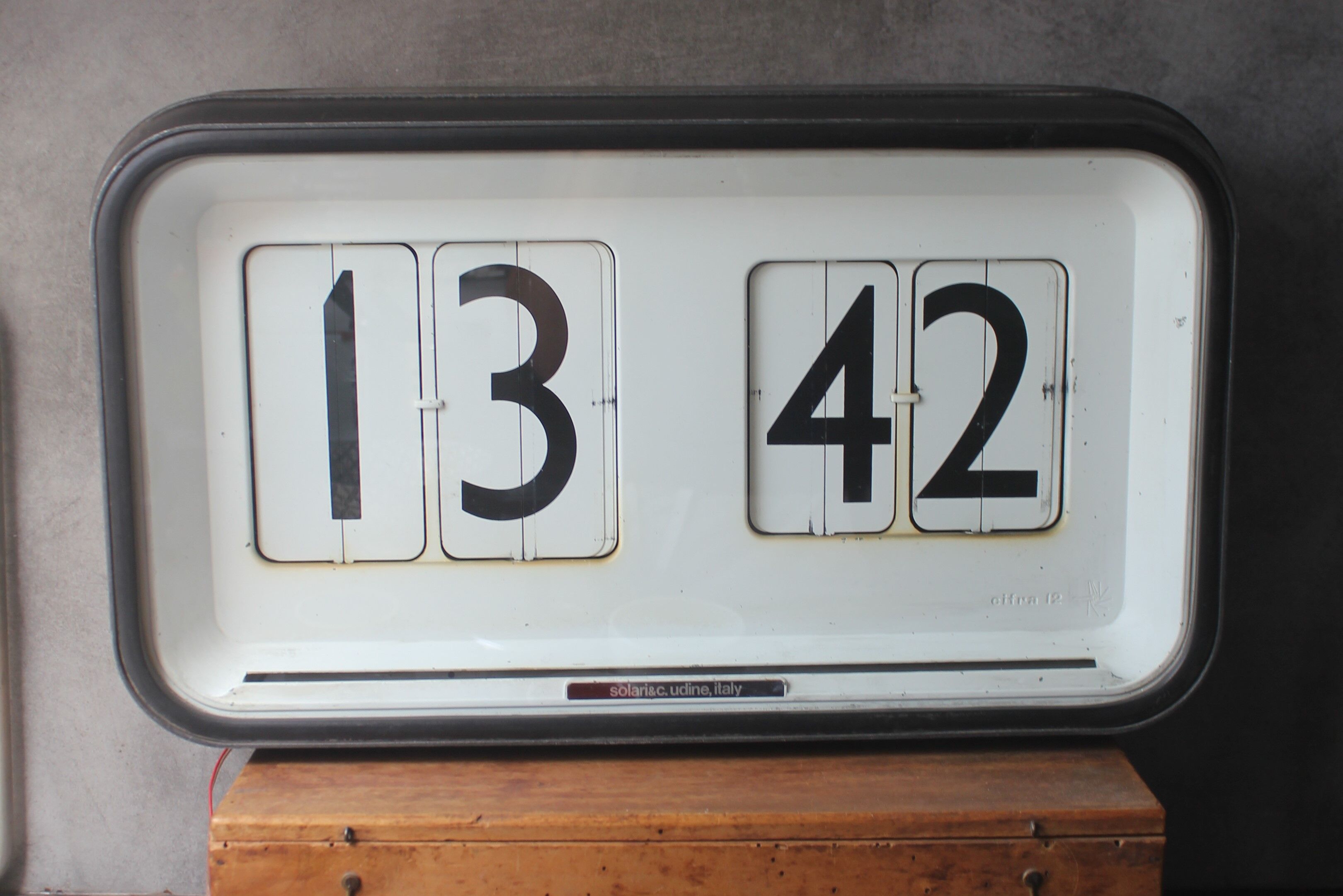 Vintage Clock Solari Udine, 1960