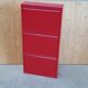 Red metal shoes storage cabinet
