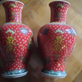 Pair of large Chinese vases in imperial style