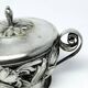 Sugar bowl, postmodernism, silver-plated brass, HEFRA, Poland, 1970s