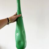 Green opaline Italian bottle 1960 EMPOLI