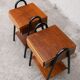 Pair of vintage bedside tables modernists wood and metal