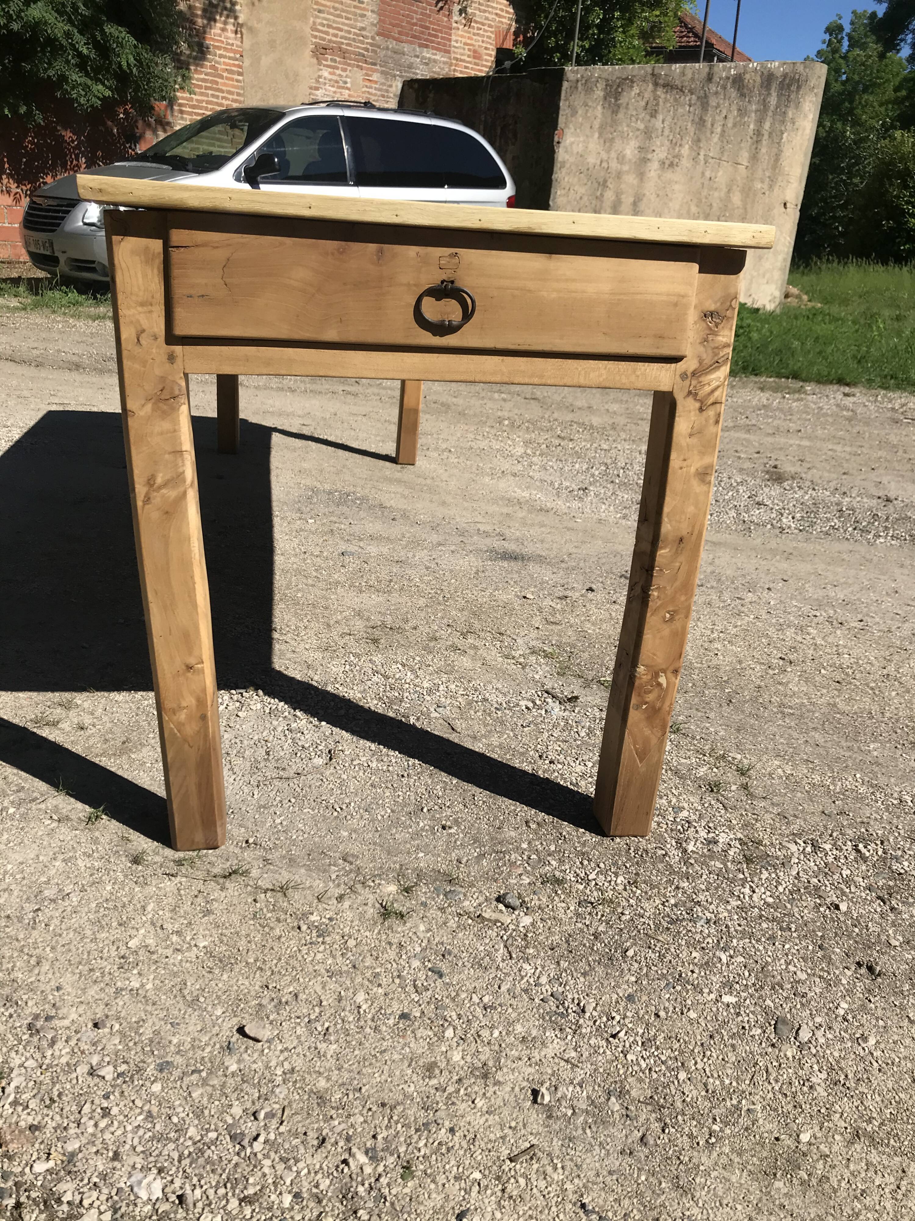 Renovated and enhanced old farm table 19th