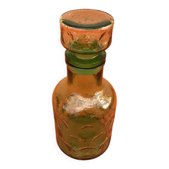 1970s Orangeade jug Bubbly and coloured glass