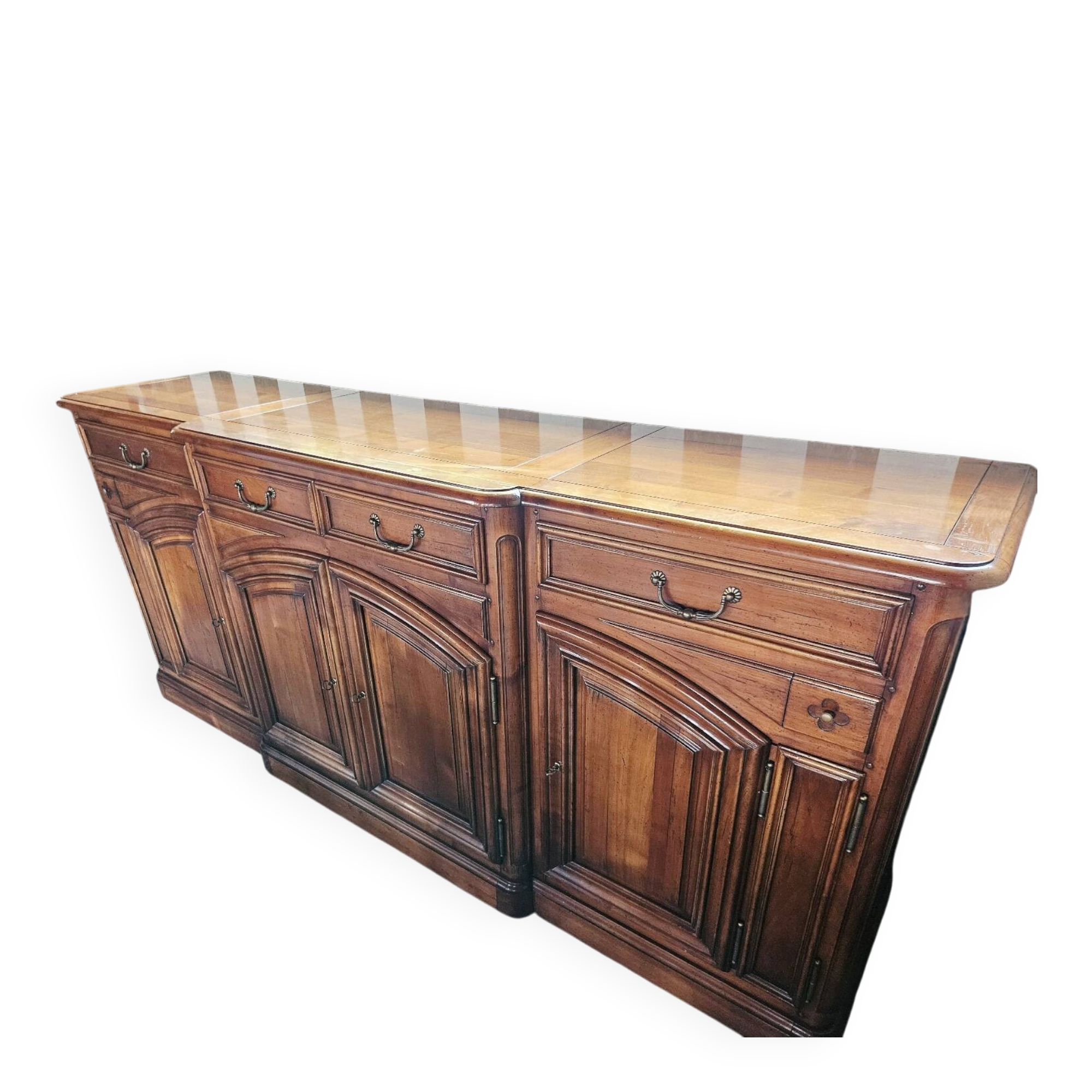 Antique grand buffet in solid cherry wood – character sideboard – 250 cm