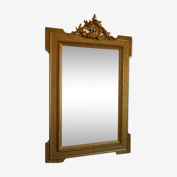 Old mirror wooden gold 120x75cm