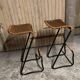 Pair of vintage Louis Sognot bar stools 1950