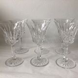 Suite of 6 former Baccarat crystal wine glasses