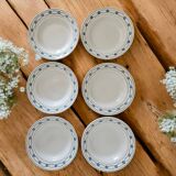 6 antique deep plates in earthenware from Saint-Amand (Nord)