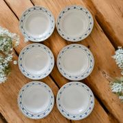 6 antique deep plates in earthenware from Saint-Amand (Nord)