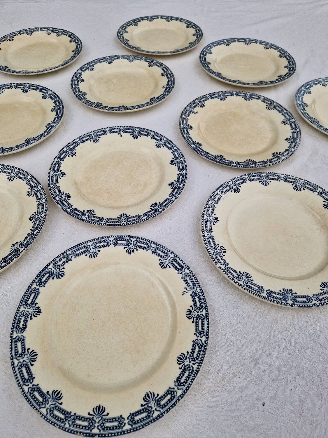 Set of 11 Dessert Plates Ter De Fer Salins Rivoli Model