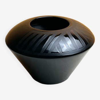 Black ethno-style vase
