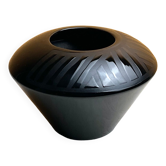 Black ethno-style vase