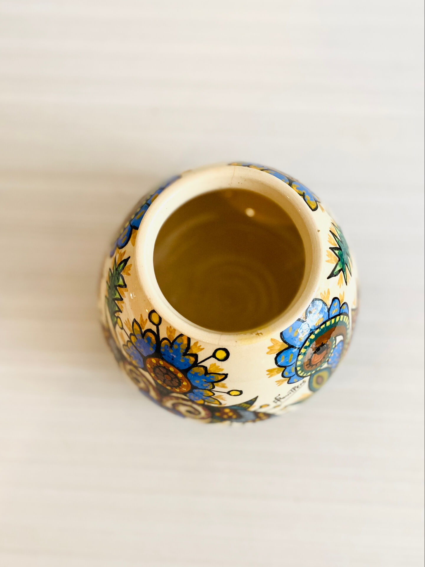 Round ceramic vase signed Paul Fouillen