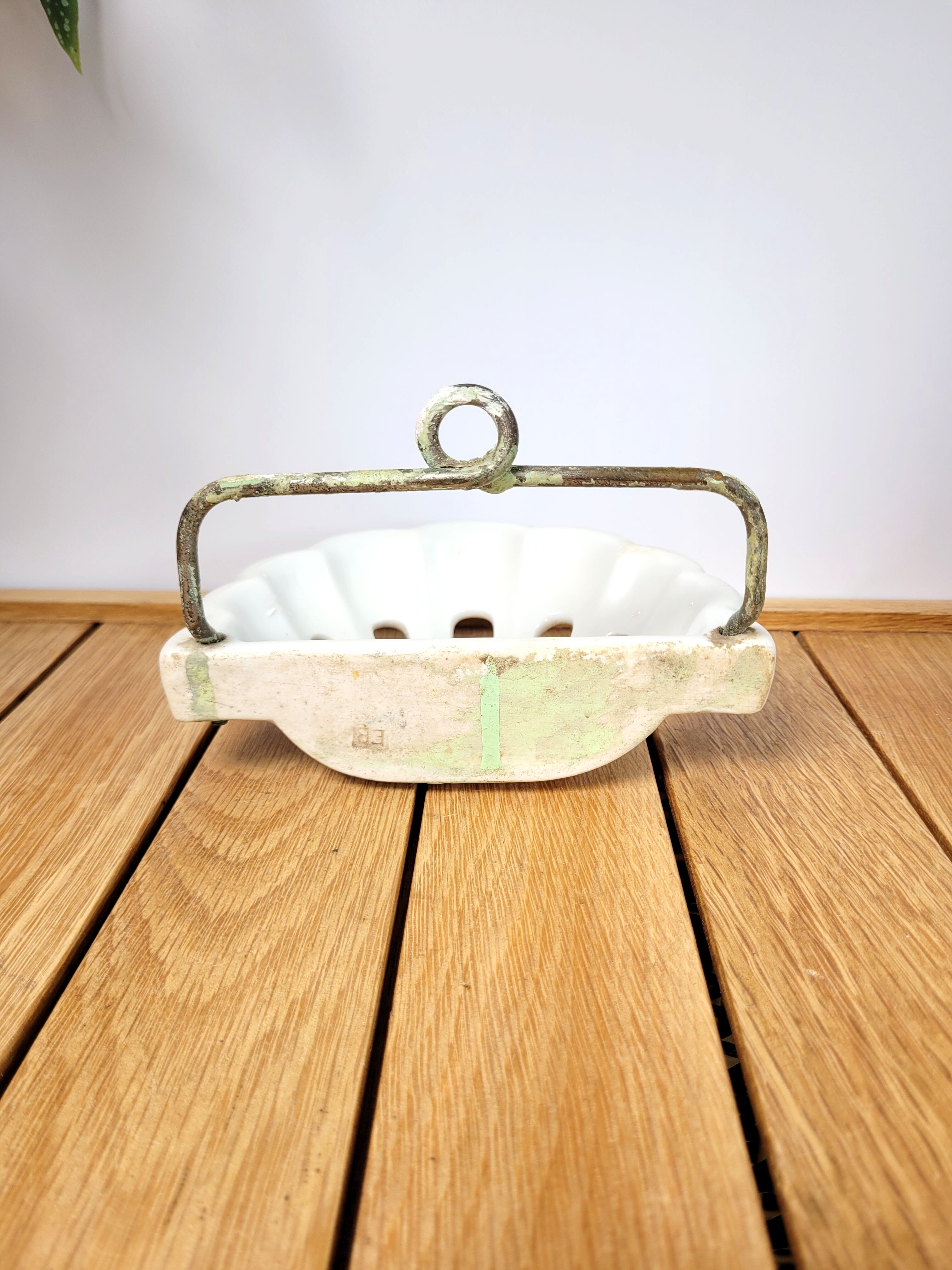 Wall-mounted soap holder ceramic shell