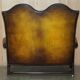 Victorian restored George II style high-back leather canapé