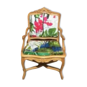 Fauteuil régence à coussin tissu