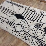 Handmade wool Berber rug 245x142 cm
