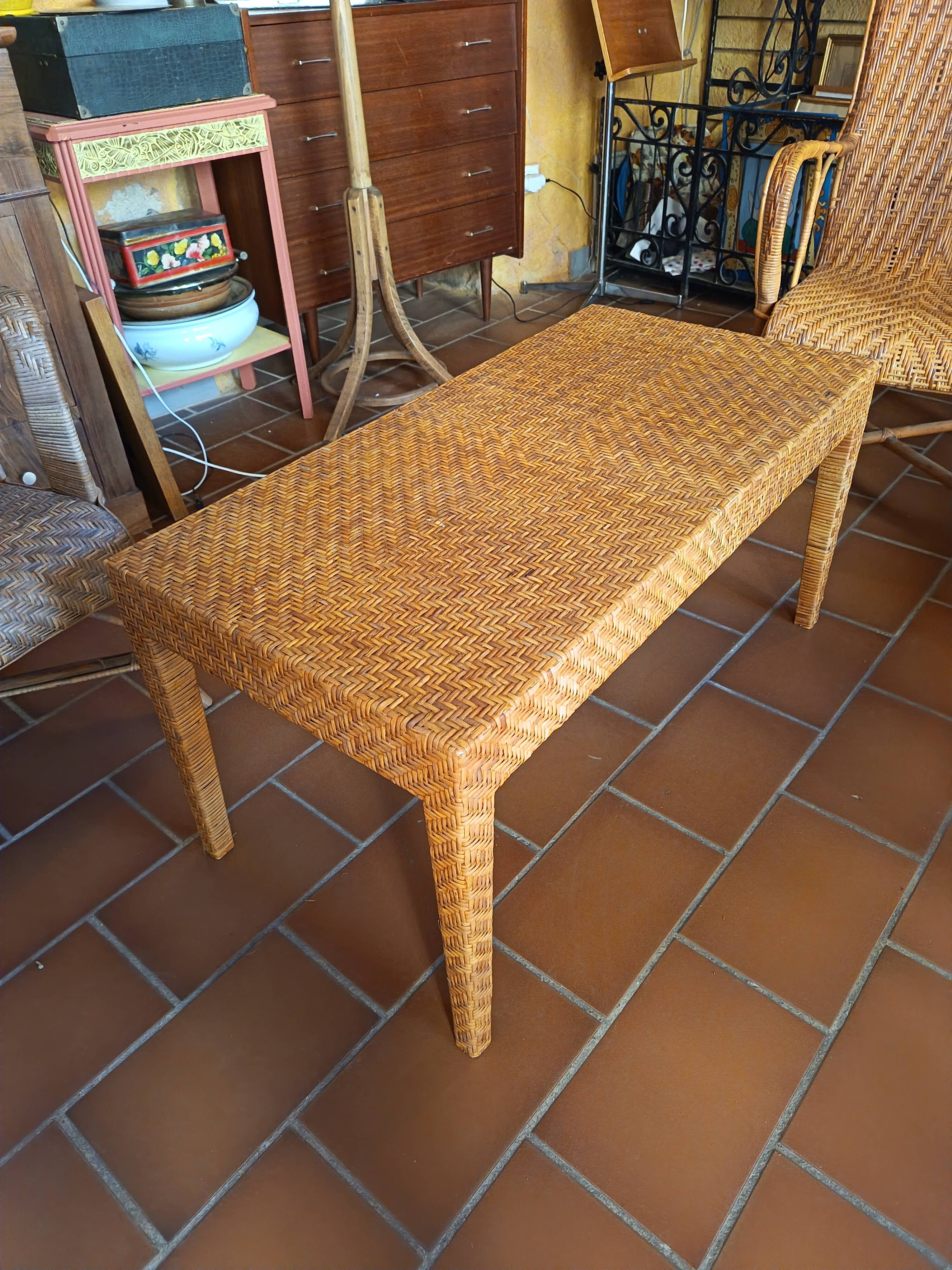 Rattan coffee table
