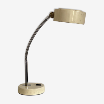 Lampe de bureau beige vintage 50