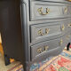 Renovated antique oak chest of drawers – 3 drawers – Marble top
