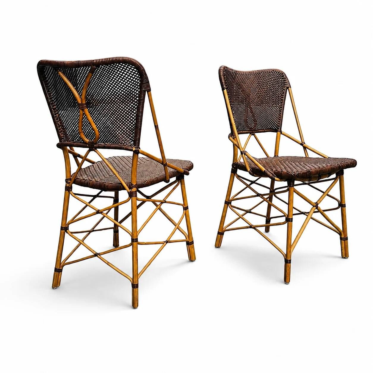2 x Yamakawa CD-672 chair by Yuzuru Yamakawa / Yamakawa Rattan
