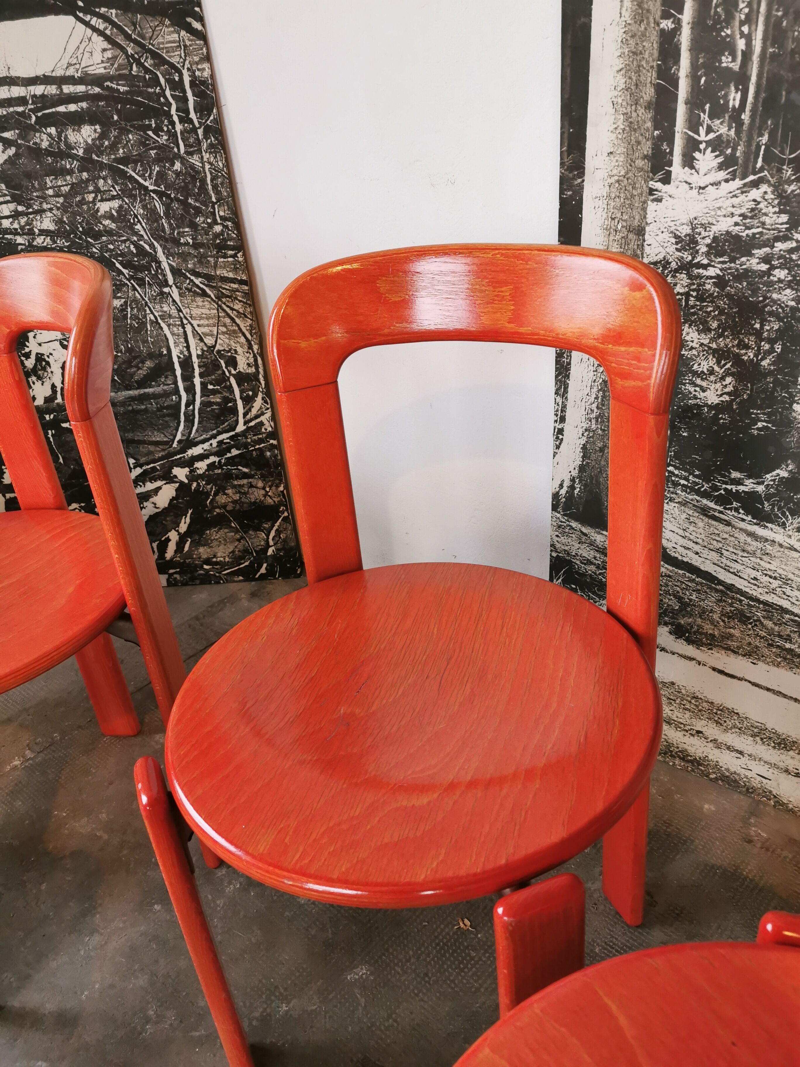 Set of 6 rey chairs by bruno rey for kusch and co