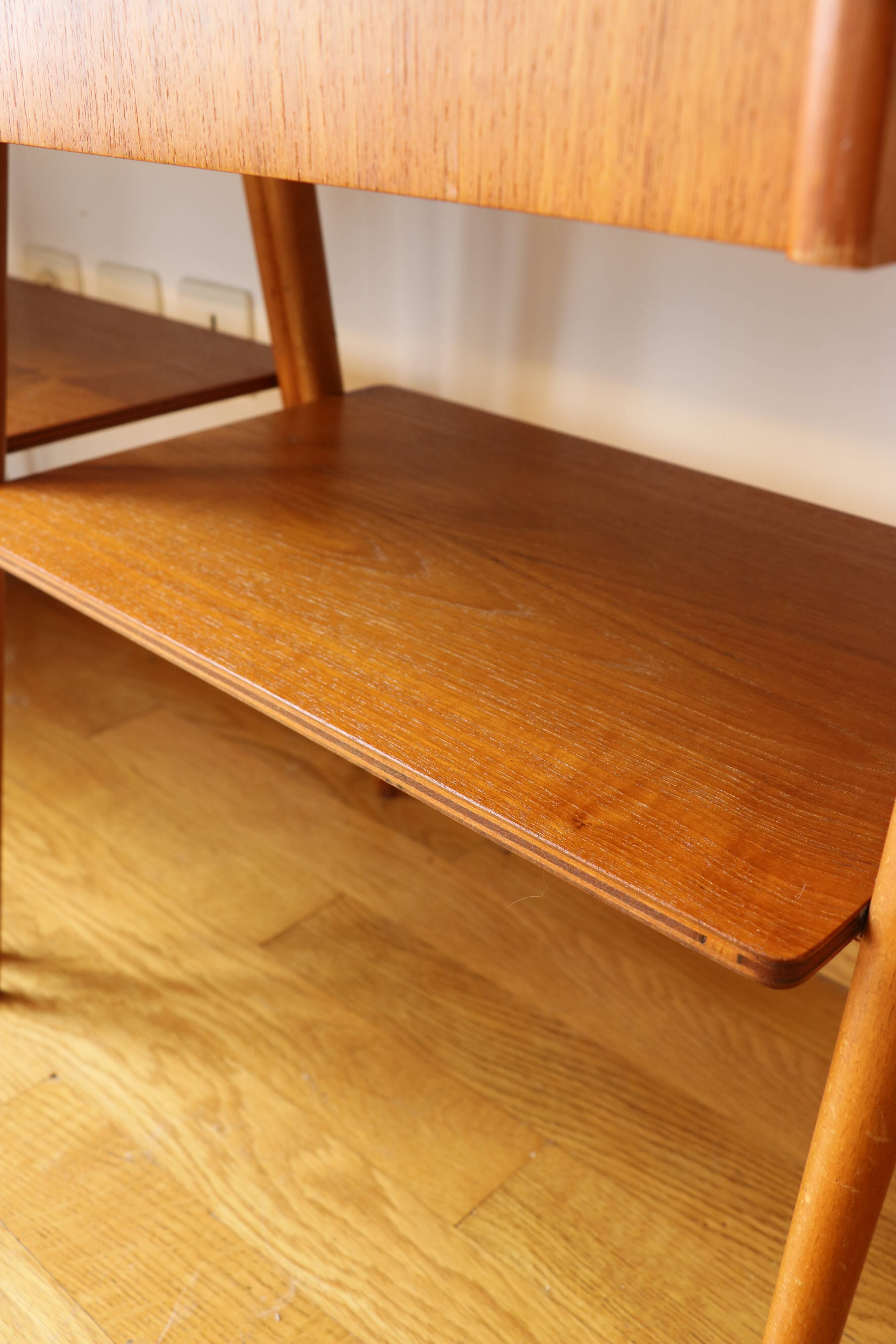 Pair of teak bedside tables, Carlström Möbelfabrik, Sweden 1960