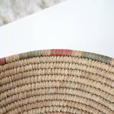 Braided round ethnic tray or wall decoration, 80s