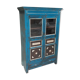 Wardrobe buffet blue cupboard glass wood old teak