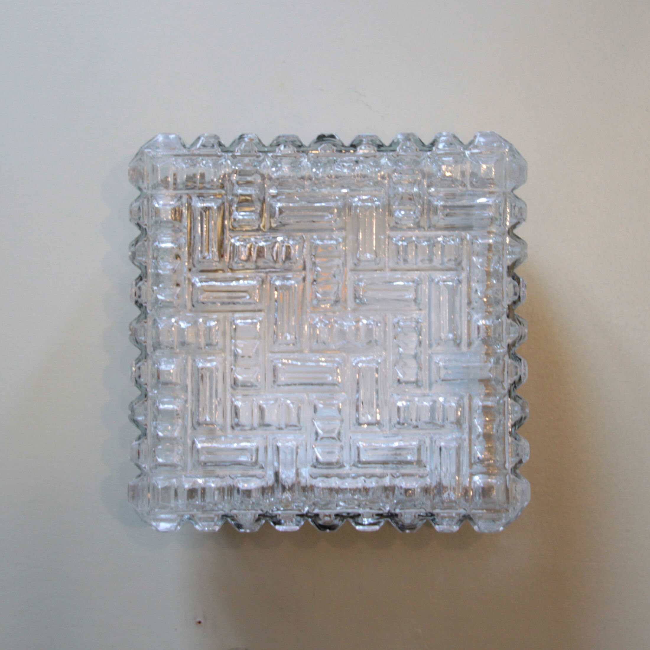 Ceiling lamp minimalist glass 1970 1980