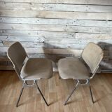 Pair of stackable chairs by Giancarlo Piretti for Castelli