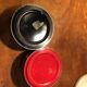2 vintage ashtrays Isamu Kenmochi space age black and red Japan 1960
