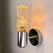Pair of Targetti Sankey sconces, Murano faceted glass, Italy, 1970