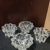 Set of glass candle holders from Reims