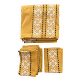 Tablecloth and napkins in cotton from the 60s