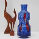 Vase en verre bleu de Prachen Glass Works