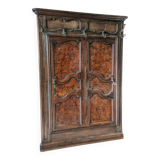 Ancien Portemanteau en Noyer massif et loupe de noyer du 19ème siècle