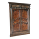 Antique coat rack in solid walnut and walnut burl from the 19th century.