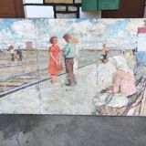 Old painting 120 x 205 cm