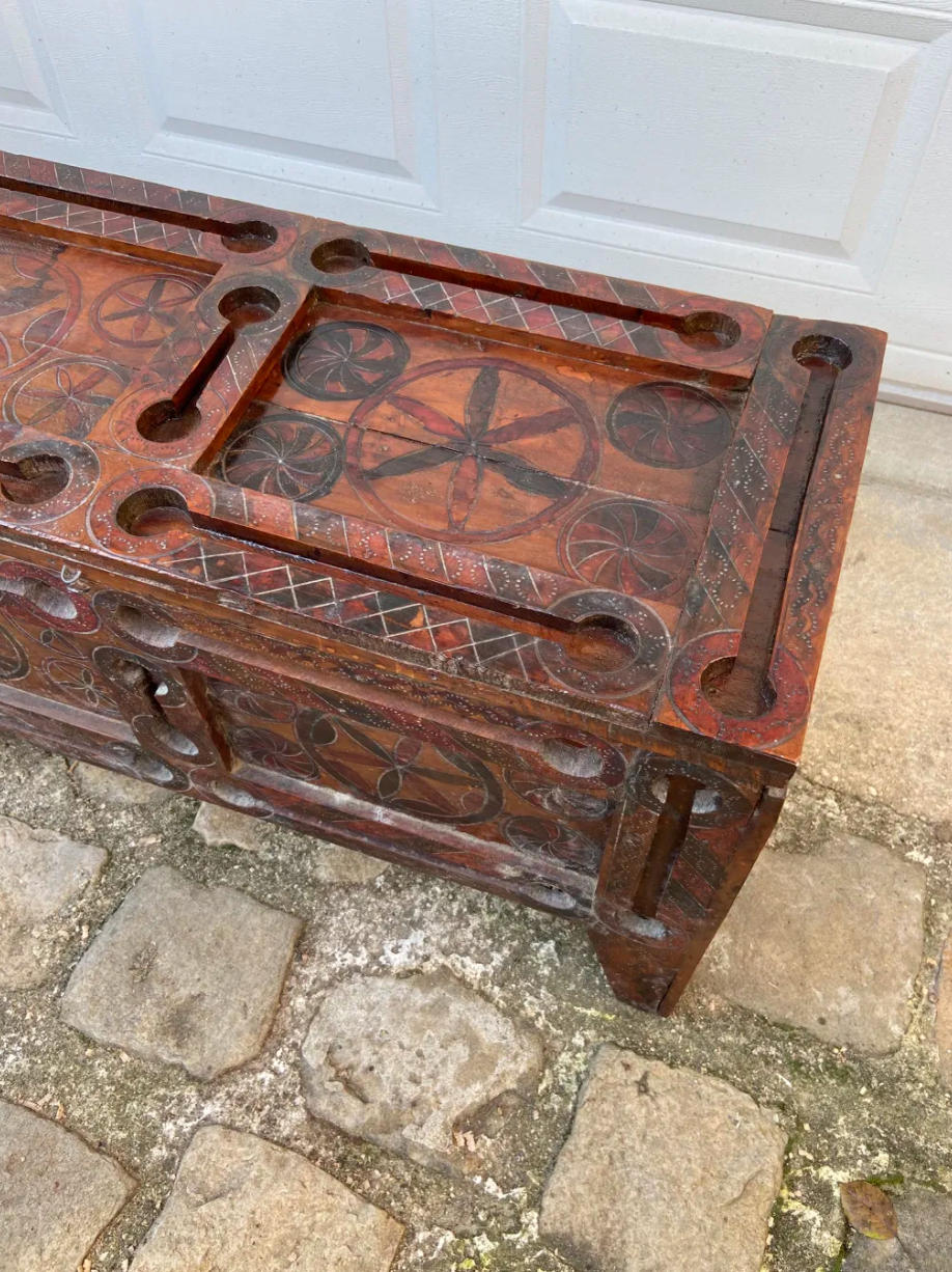Set of Moroccan cedar wood chests