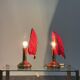 Lampes de table en laiton de style Hollywood Regency, années 1970, ensemble de 2