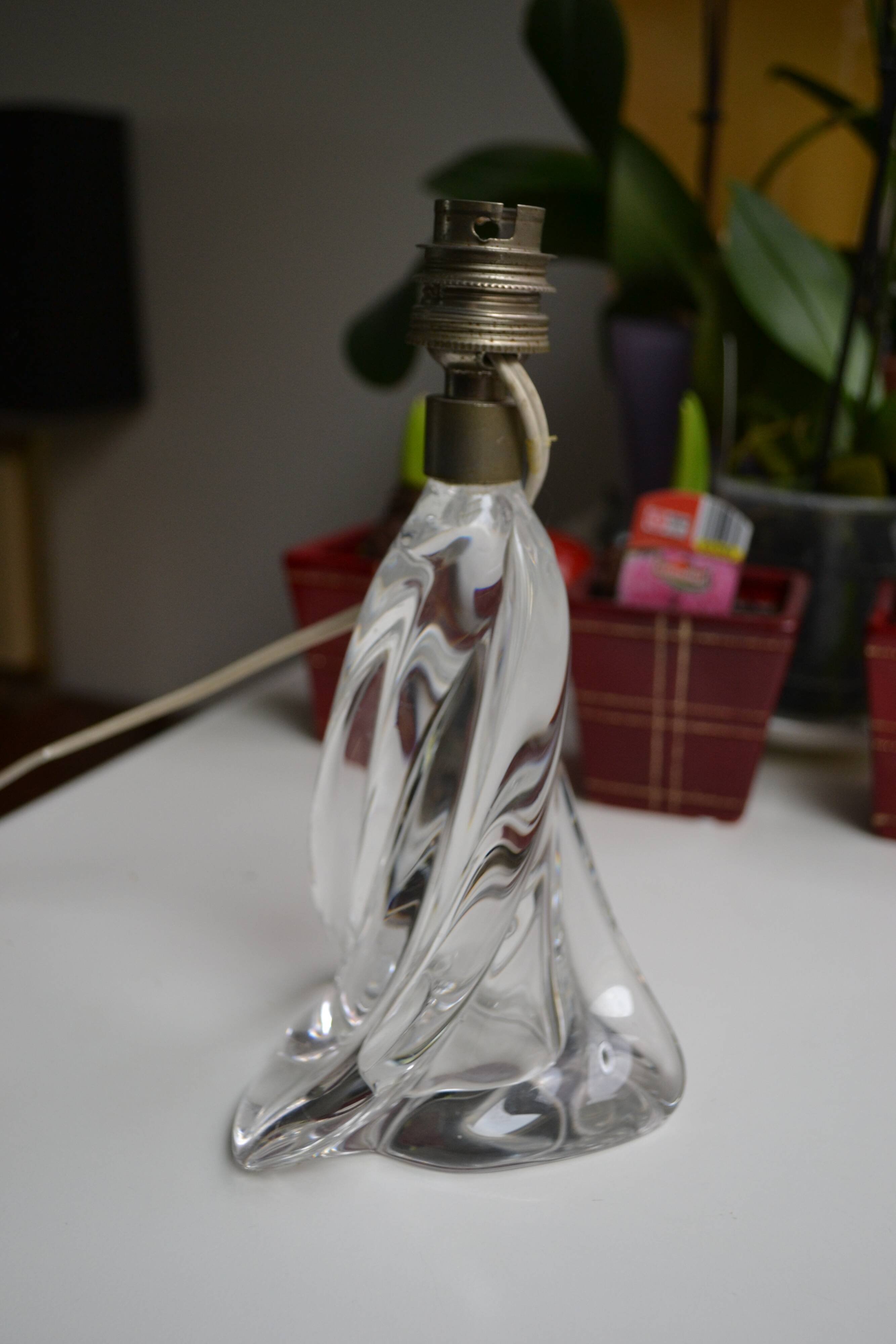 Vintage crystal lamp foot