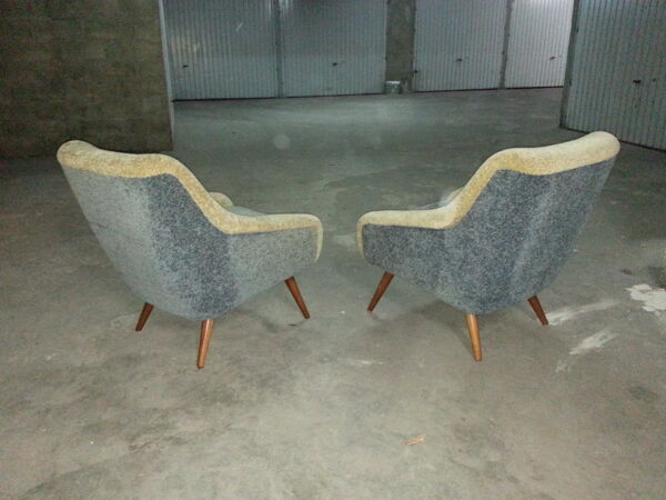 1 Fauteuil bi color année 50 60