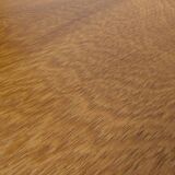 Vintage bedside table with tapered legs.