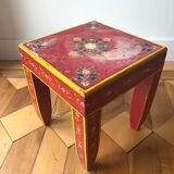 Table basse boho bois et peinture main