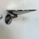 Paire d’appliques vintage, métal chromé, Italie 1970