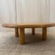 Round Pine Coffee Table in the style of Charlotte Perriand for Les Arcs,