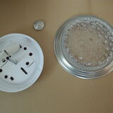Glass and metal ceiling light